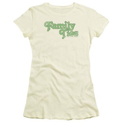 Family Ties - Family Ties Logo Juniors T-Shirt In Cream