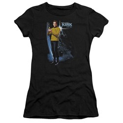 Star Trek: The Original Series - Galactic Kirk Juniors T-Shirt In Black