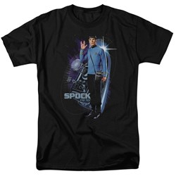 Star Trek: The Original Series - Galactic Spock Adult T-Shirt In Black