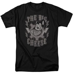 Mighty Mouse - The Big Cheese Adult T-Shirt In Black