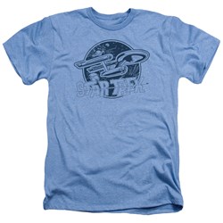 Star Trek - Mens Retro Enterprise T-Shirt In Light Blue