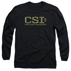 Csi - Mens Collage Logo Long Sleeve Shirt In Black