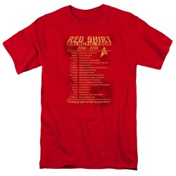 Star Trek - Mens Red Shirt Tour T-Shirt In Red
