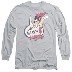 Mighty Mouse - Mens My Hero Long Sleeve Shirt In Silver