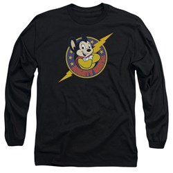 Mighty Mouse - Mens Mighty Hero Long Sleeve Shirt In Black