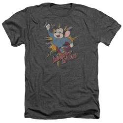 Mighty Mouse - Mens Break Through T-Shirt In Charcoal
