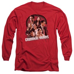 Criminal Minds - Mens Brain Trust Long Sleeve Shirt In Red