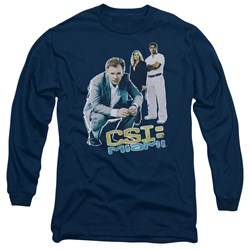 Csi: Miami - Mens In Perspective Long Sleeve Shirt In Navy