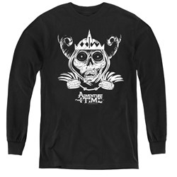 Adventure Time - Youth Skull Face Long Sleeve T-Shirt