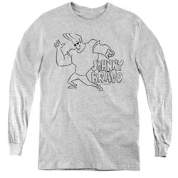 Johnny Bravo - Youth Jb Line Art Long Sleeve T-Shirt