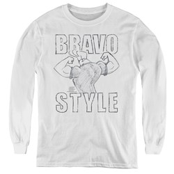 Johnny Bravo - Youth Bravo Style Long Sleeve T-Shirt