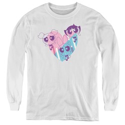 Powerpuff Girls - Youth Powerpuff Heart Long Sleeve T-Shirt