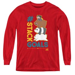 We Bare Bears - Youth Stack Goals Long Sleeve T-Shirt