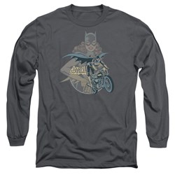 Dc Comics - Mens Batgirl Biker Long Sleeve Shirt In Charcoal