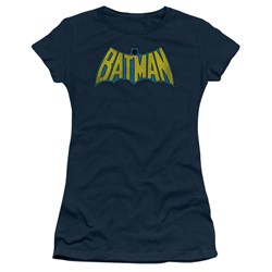 Batman Classic Batman Logo Juniors S/S T-shirt in Navy by DC Comics
