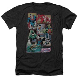 DC Comics - Mens Justice League Boxes Heather T-Shirt
