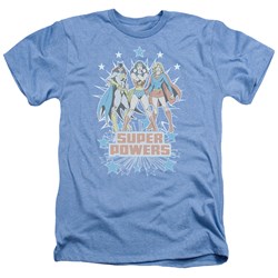 Dc Comics - Mens Super Powers X3 T-Shirt In Light Blue