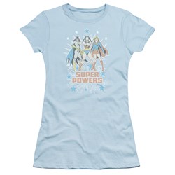 Catwoman Super Powers X3 Juniors S/S T-shirt in Light Blue by DC Comics