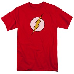 The Flash Logo Adult S/S T-shirt in Red by DC Comics