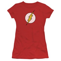 The Flash Logo Juniors S/S T-shirt in Red by DC Comics