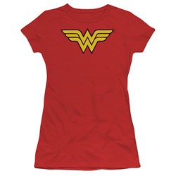 Dc Comics - Wonder Woman Logo Juniors T-Shirt In Red