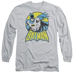 Dc Comics - Mens Batman Long Sleeve Shirt In Silver