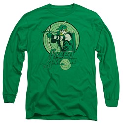 Dc Comics - Mens Green Arrow Long Sleeve Shirt In Kelly Green