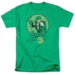 Green Arrow Adult S/S T-shirt in Kelly Green by DC Comics
