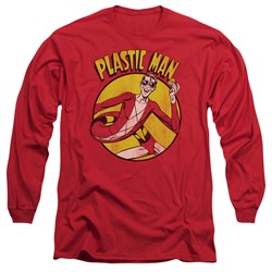 Dc Comics - Mens Plastic Man Long Sleeve Shirt In Red