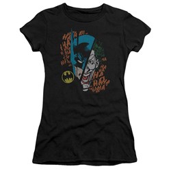 Dc Comics - Broken Visage Juniors T-Shirt In Black