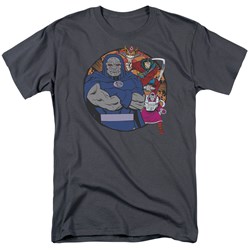 Dc Comics - Apokolips Represent Adult T-Shirt In Charcoal