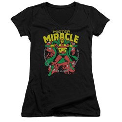 Dc - Juniors Mr Miracle V-Neck T-Shirt