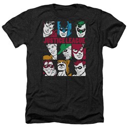 DC Comics - Mens Nine Blocks Of Justice Heather T-Shirt