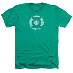 Dc Comics - Mens Distressed Lantern Logo T-Shirt In Kelly Green