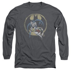 Dc Comics - Mens Team Long Sleeve Shirt In Charcoal