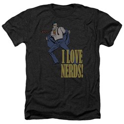 DC Comics - Mens I Love Nerds Heather T-Shirt