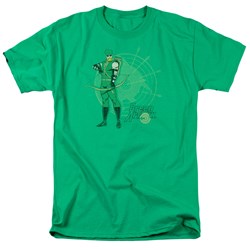 Dc Comics - Arrow Target Adult T-Shirt In Kelly Green