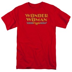 Dc Comics - Wonder Woman Logo Adult T-Shirt In Red