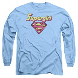 Dc Comics - Mens I'M A Supergirl Long Sleeve Shirt In Carolina Blue