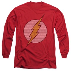 Dc Comics - Mens Flash Little Logos Long Sleeve Shirt In Red