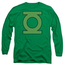 Dc Comics - Mens Gl Emblem Long Sleeve Shirt In Kelly Green