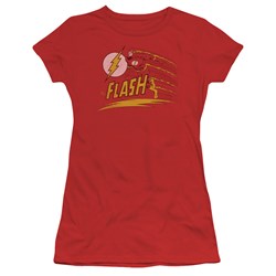 The Flash - Like Lightning Juniors T-Shirt In Red