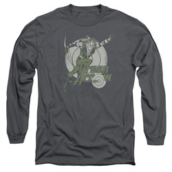Dc Comics - Mens Right On Target Long Sleeve Shirt In Charcoal