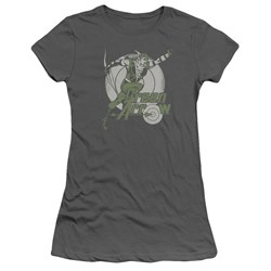 Green Arrow - Right On Target Juniors T-Shirt In Charcoal