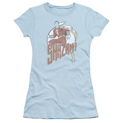 Shazam - Steppin' Out Juniors T-Shirt In Light Blue