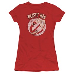 Plastic Man - Bounce Juniors T-Shirt In Red