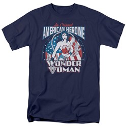 Wonder Woman - American Heroine Adult T-Shirt In Navy