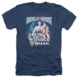 Dc Comics - Mens American Heroine T-Shirt In Navy