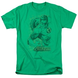 Green Lantern - Pencil Energy Adult T-Shirt In Kelly Green