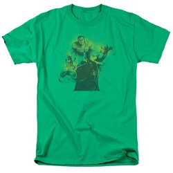 Dc Comics - Mens Spray Sketch League T-Shirt In Kelly Green